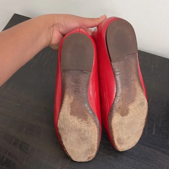 Tory Burch Red New Samantha Patent Leather
Smoking Slipper Flats 11 - Picture 5 of 8